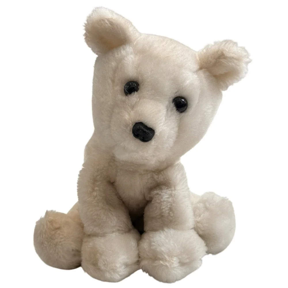 Vintage Dakin Polar Bear Plush Stuffed Animal White 8 inch 1978 Korea Kids Toy